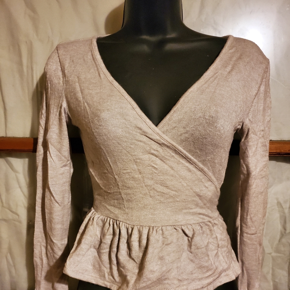 Forever 21 Tan Wrap Top